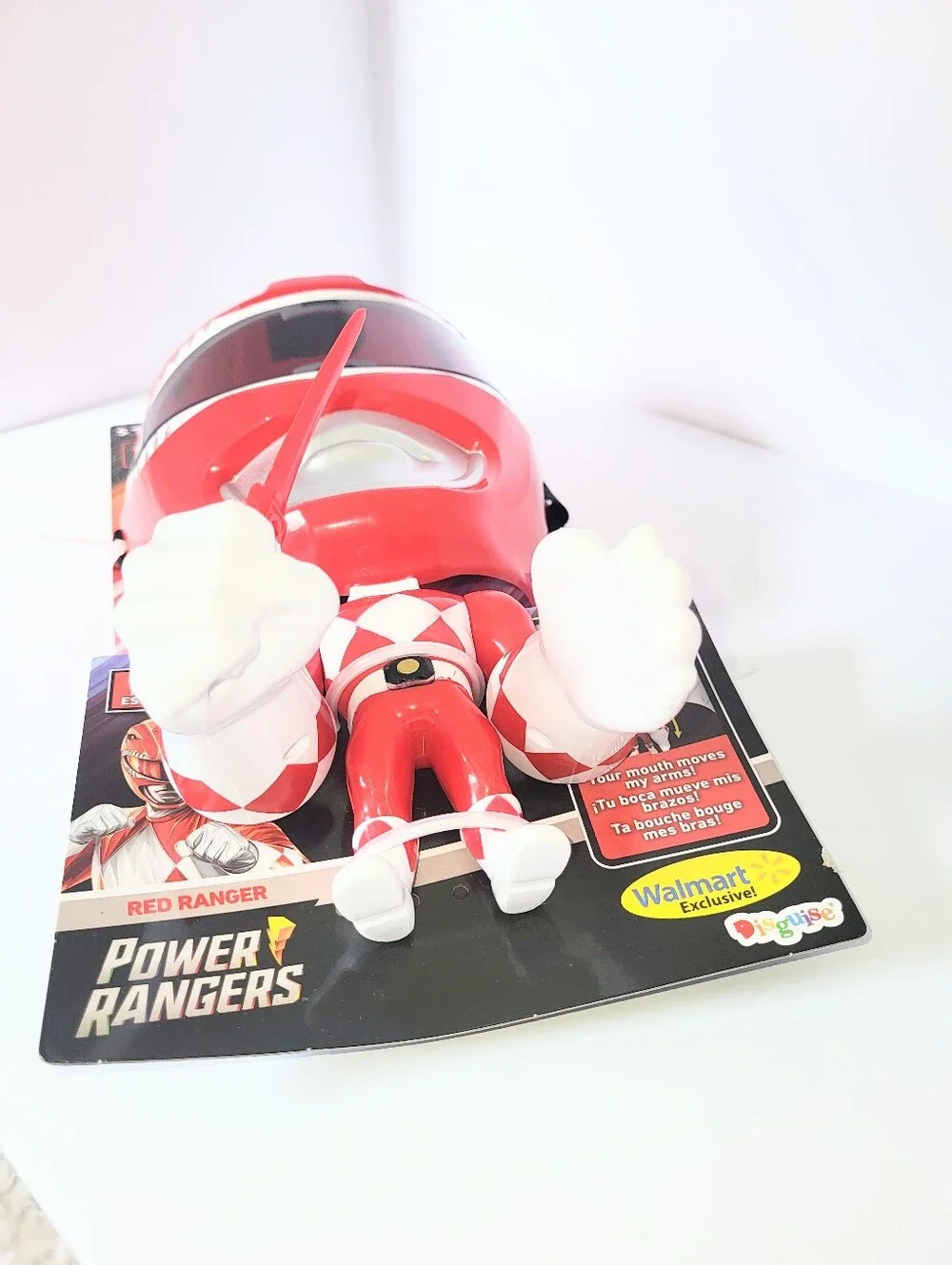 NWT Power Rangers Red Ranger Mask Kids Halloween Move-A-Mask Pretend Play
